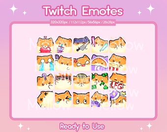 Shiba Inu Twitch Emotes: 20 Dog Emote Pack (Digital Download)
