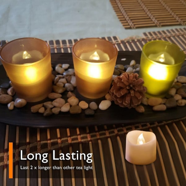 Tea Flameless Candle Lights Etsy