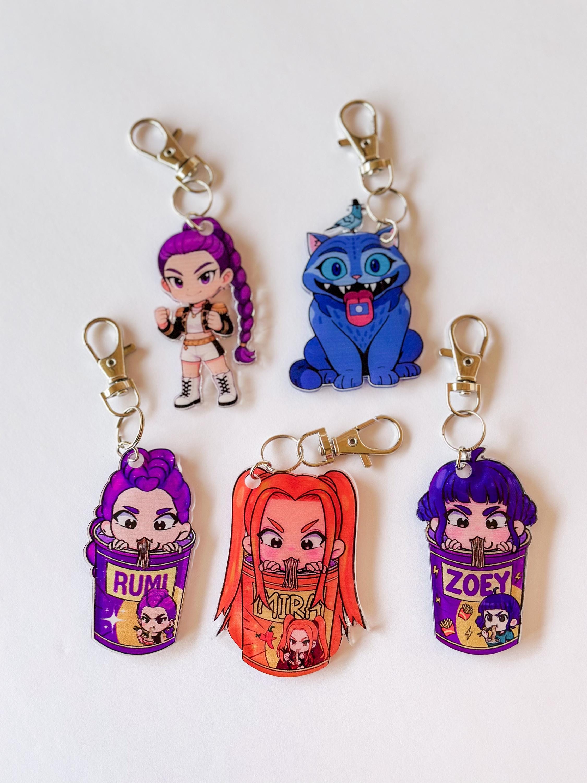 Huntrix Keychain K-pop Demon Hunter Keychain – Cute Acrylic Bag