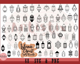 Islamic Clipart SVG Bundle ,Islamic Lantern svg, Lanterns png-Lanterns clipart, Lantern Vector, Lantern Silhouette svg png Digital Download
