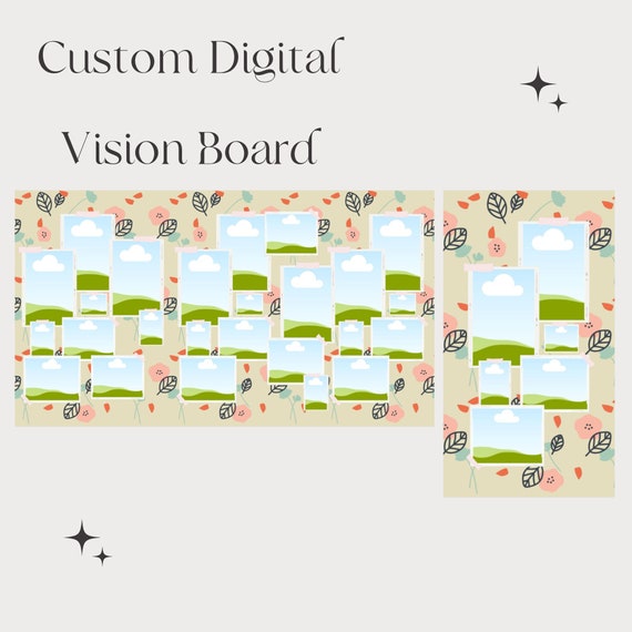CUSTOM Digital Vision Board Template Fully Editable Canva - Etsy
