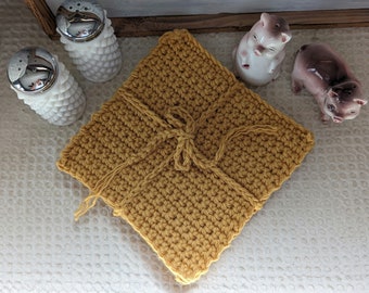 Boho Home Collection Cotton Facecloths Face Cloths Washcloths Wash Cloths Dishcloths Dish Cloths Dishrags Dish Rags Packers Colors Gold