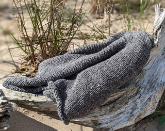Boho Home Collection Mini Throw Blanket Or Baby Blankie In Beautiful Rustic Romantic Yarn Antique Iron
