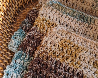 Boho Home Emerald Pine Cotton Facecloths Washcloths