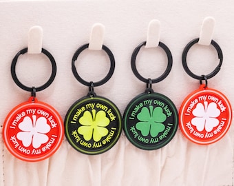 Four-leaf clover keychain - I make my own luck