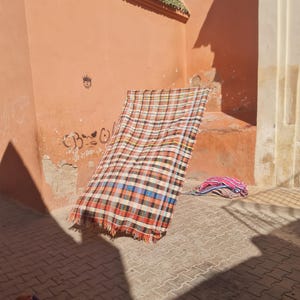 Vintage Berber Haik Blanket Beautiful Berber Blanket