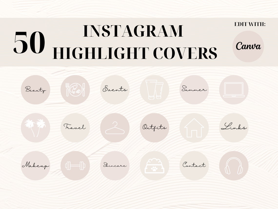 Modern/minimalist Instagram Highlight Covers Highlight Icons Etsy