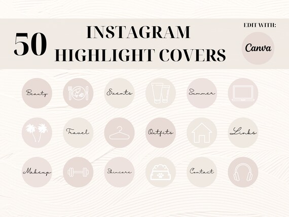 Modern/minimalist Instagram Highlight Covers Highlight Icons - Etsy