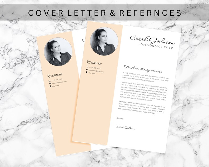 Professional Resume Template for Google Docs With Photo | Editable ...
