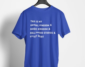 Disney Parks Shirt, Epcot T-Shirt, Animal Kingdom Shirts, Disney Trip Shirt, Disney Family Vacation, Magic Kingdom T-Shirt, Disneyworld Tee