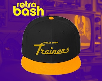 Pallet Town Trainers Pokemon Snapback Hat script sports retro style - new!