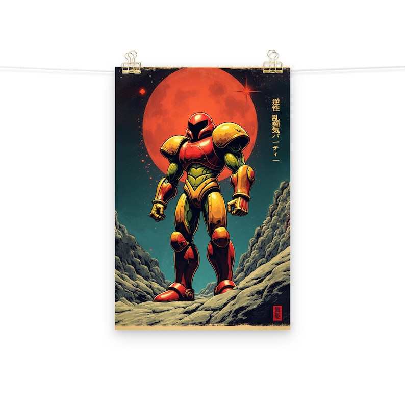 PosterSamus Aran in Classical Japanese Style - Museum-Quality Matte Poster