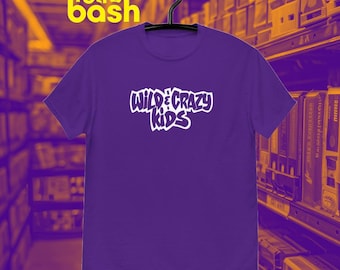 Wild and Crazy Kids Retro T-Shirt Dark Colors Unisex classic tee