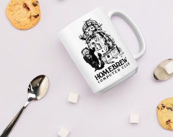 Homebrew Computer Club NERDY dad gift White glossy mug