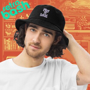 Play It Loud bucket hat GRUNGE nintendo 90&#39;s Denim