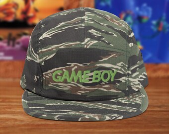 Game Boy Tiger Camo Y2k Five Panel Cap