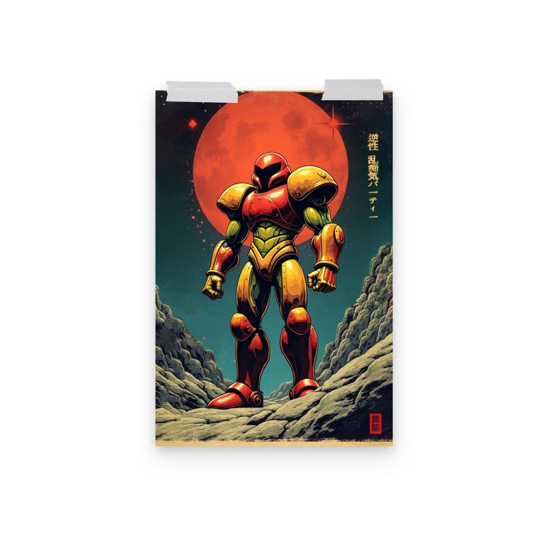 PosterSamus Aran in Classical Japanese Style - Museum-Quality Matte Poster