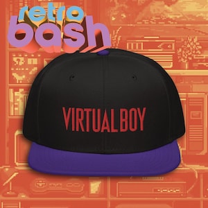 Virtual Boy Nintendo Game Boy Retro Vintage Style Snapback Hat - New Purple