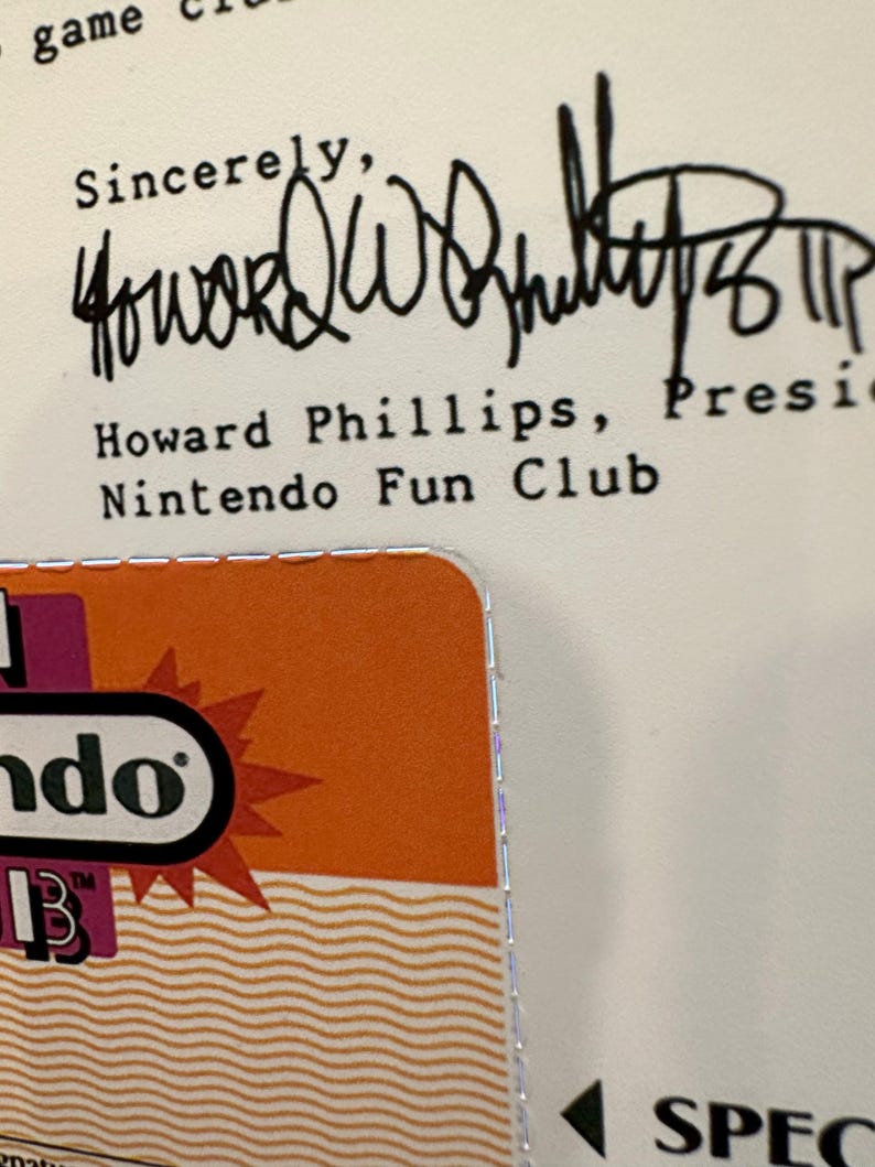 Custom Nintendo Fun Club Membership Letter and Card YOUR NAME - Etsy