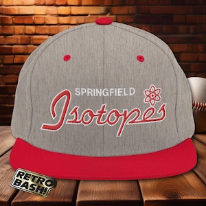Gorra snapback de Los Simpsons estilo retro de cosplay de Springfield Isotopes