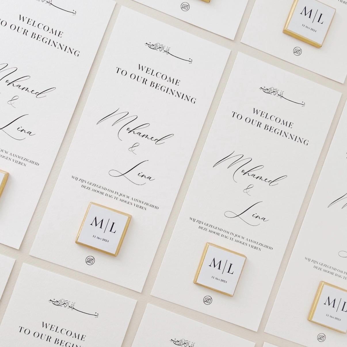 Cartes de remerciement en chocolat personnalisées