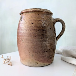 Antique French Rustic Stoneware Pot / 19th Century