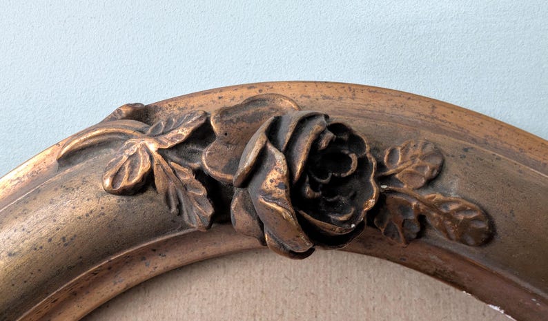 Antique French Large Oval Gold Picture Frame / Rococo Ornate Carved ...
