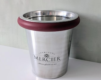 Cubitera de champán vintage francesa MERCIER color plata