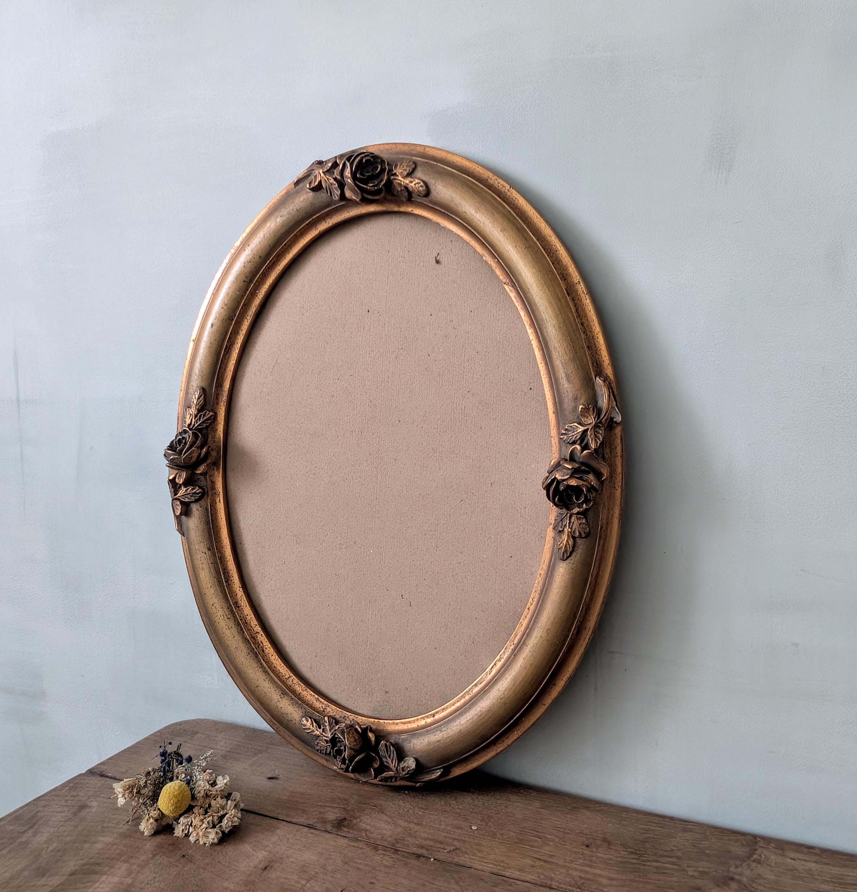 Antique French Large Oval Gold Picture Frame / Rococo Ornate Carved ...