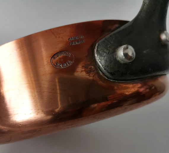 A. SIMON PARIS ヴィンテージ フレンチ銅製ソテーパン - 鋳鉄ハンドル 