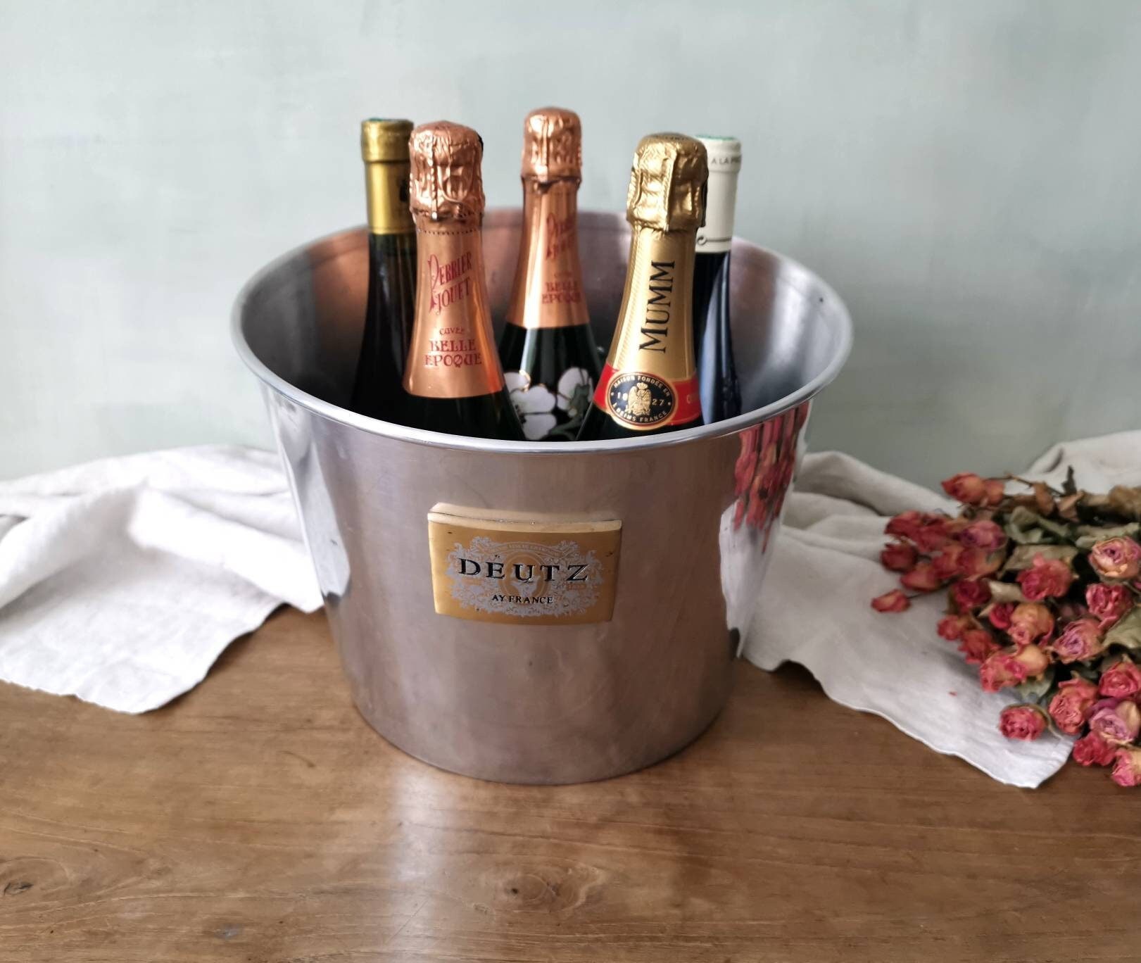 Vntage French Champagne ce Bucket Cooler Made France VEUVE CLCQUOT
