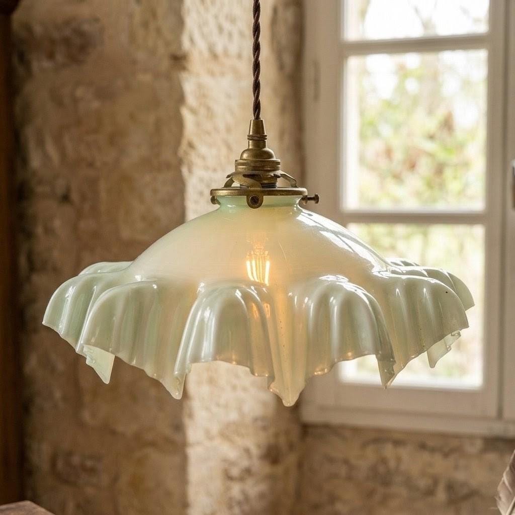 Milk glass lampshade