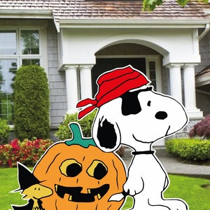 Welcome Great Pumpkin Yard Sign / Linus Brown / Sally Brown / Peanuts Yard Sign / Charlie Brown Sign / Peanuts Halloween Yard Art