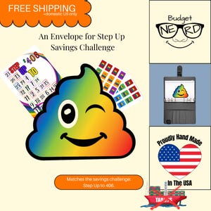 Sticker Savings Challenge, Step Up Sticker Savings Challenge, Physical stickers and Instant download