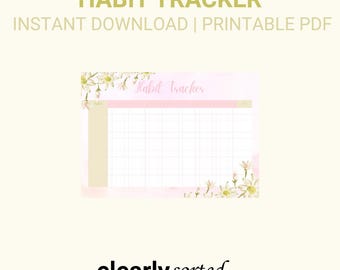 Gewoontetracker| Afdrukbare pdf| Digitale download| Gewoontesjabloon