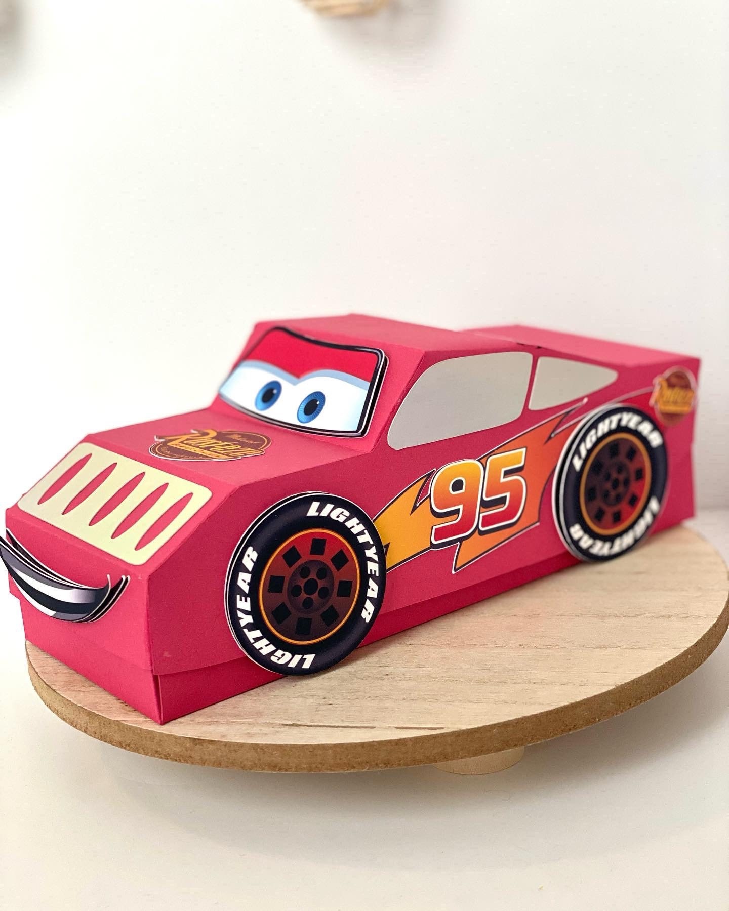 Lightning Mcqueen Box,mcqueen Favor Box, Cars Decoration, Cars Birthday