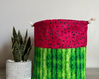 Watermelon Drawstring Project Bag