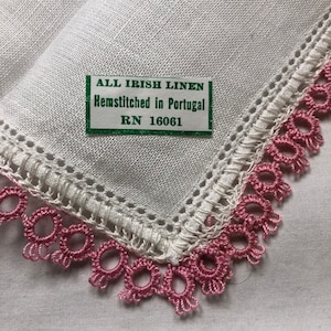 Vintage Hand-Stitched Hanky from 60s