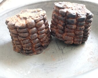 Blackened Beeswax Corncob Bowl Fillers Decor