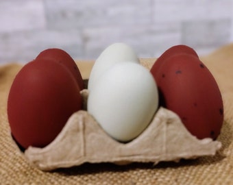 Primitive Speckled Eggs & Carton Farmhouse Eggs Easter Decor