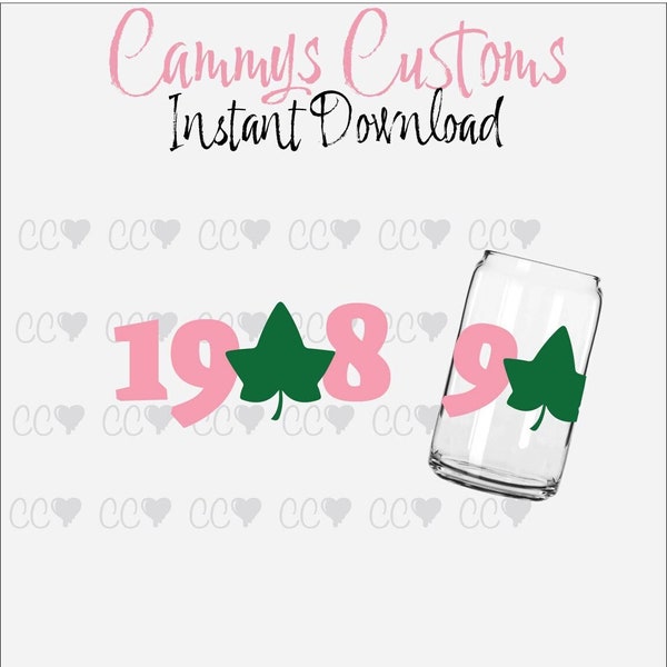 1908 SVG | Alpha Kappa Alpha SVG | Instant Download | Pink and Green svg | 1908 Libbey Wrap | Libbey for Sorors