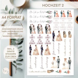 Waterslide film | Wedding 2 | Candle tattoos | DIN A 4 |