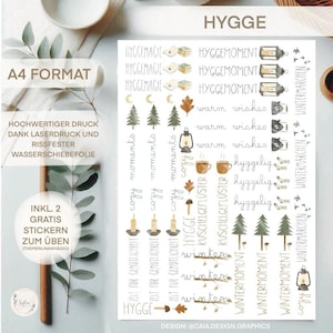 Waterslide decal | Candle tattoos | Hygge | DIN A4 |