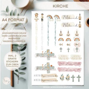 Waterslide film | Baptism | Candle tattoos | DIN A4 |