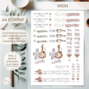 Waterslide film | Candle tattoos | DIN A4 | Wine