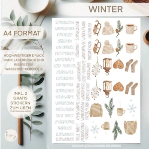 Waterslide decal | Candle tattoos | Winter | DIN A4 |