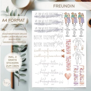 Waterslide film | Candle tattoos | DIN A 4 | Girlfriends