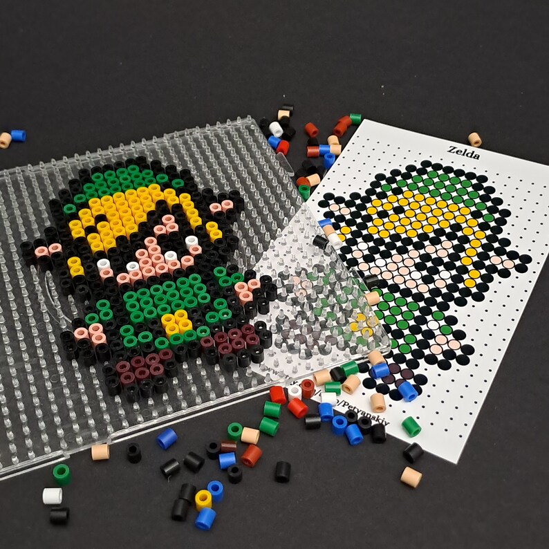 Link Perler Beads Kit DIY. Pixel Art Hama Beads Fuse Beads Iron Beads