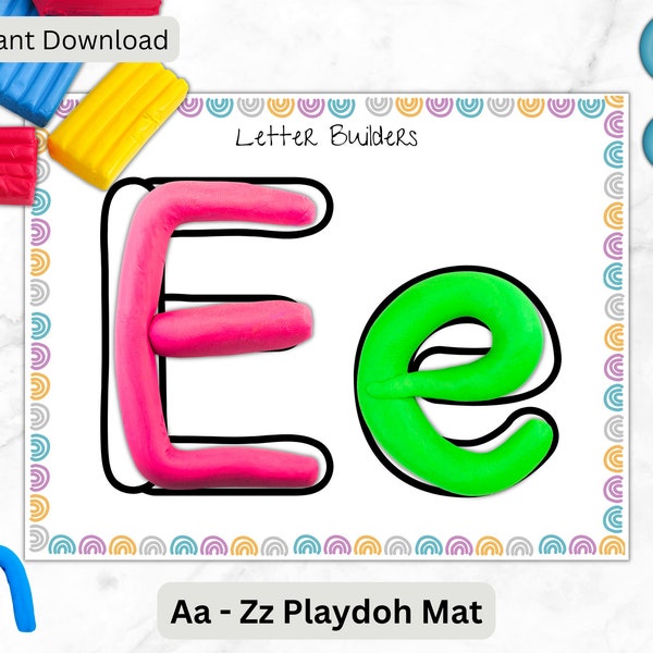 Playdoh Mat Alphabet Etsy