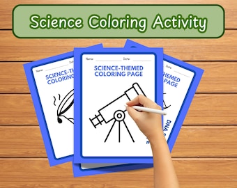 Science Coloring Activity for Kids | 10 Fun Educational Printable Pages | Learn & Color Science Concepts